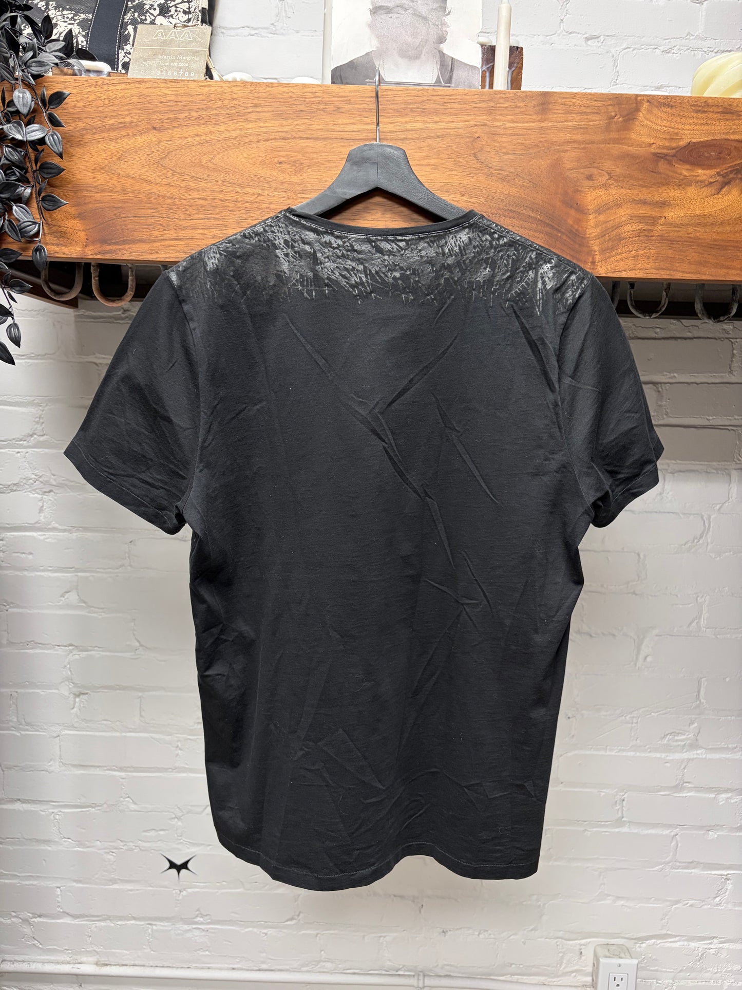 2013 Balenciaga ‘Waxed Finish’ Black T-Shirt