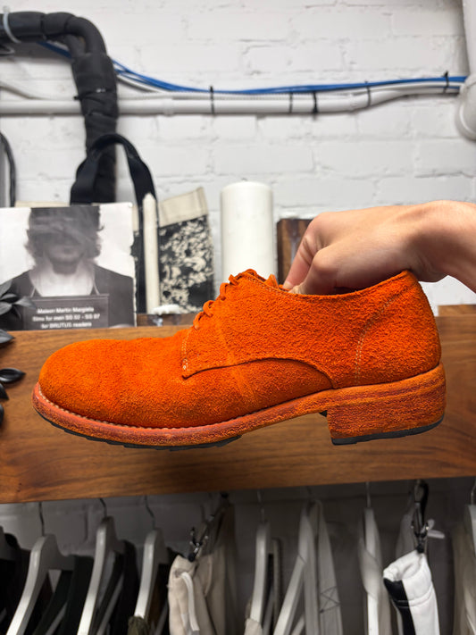 Guidi Burnt Orange ‘5302N Soldato’ Reverse Horse Leather Derbys