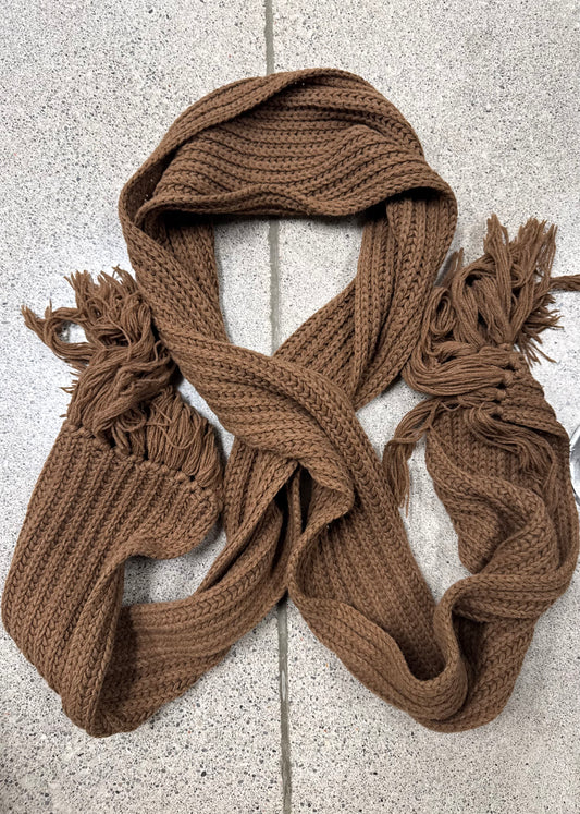 Veronique Branquinho Wool Cable Knit Oversized Scarf