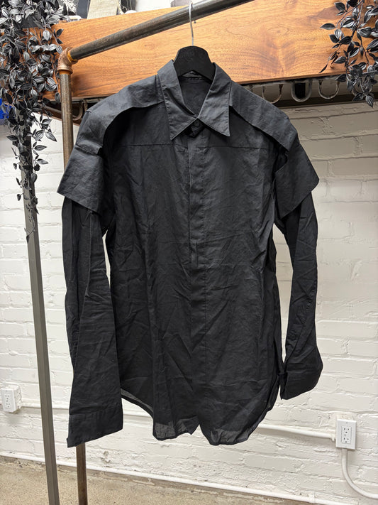 SS2017 Julius Layered Military Inspired Button Up Shirt