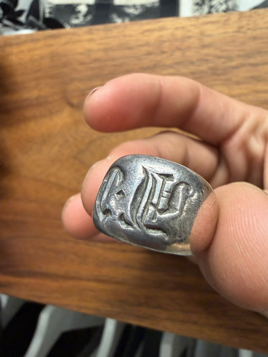 Vintage Chrome Hearts ‘CH Logo’ 925 Silver Ring