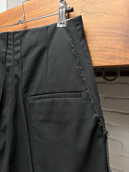 Yohji Yamamoto Y’s Wide Leg Black ‘Sarousel’ 3/4 Length Trousers