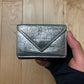 Balenciaga Trifold Papier Brushed Silver Compact Wallet