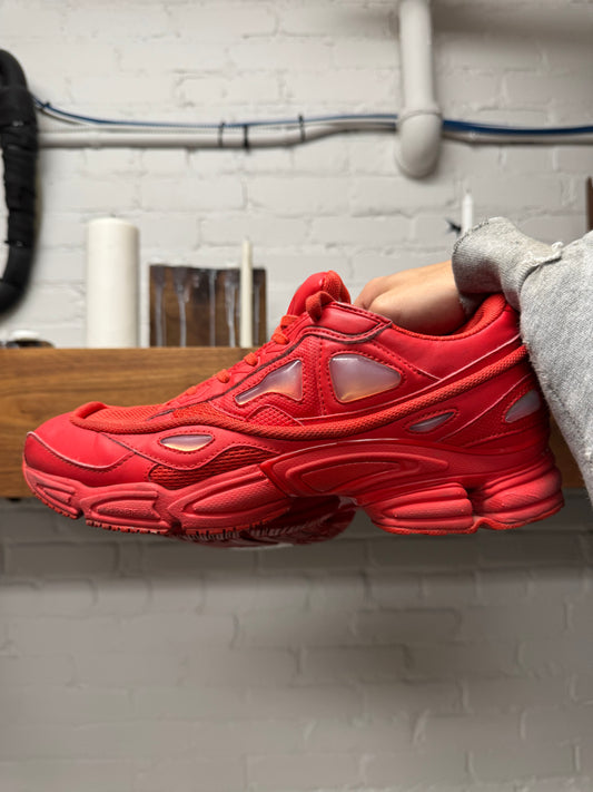 Raf Simons ‘Ozweegos V2’ Red Low Top Sneakers