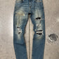 SS2016 Saint Laurent Studded Leather ‘D02’ Skinny Jeans