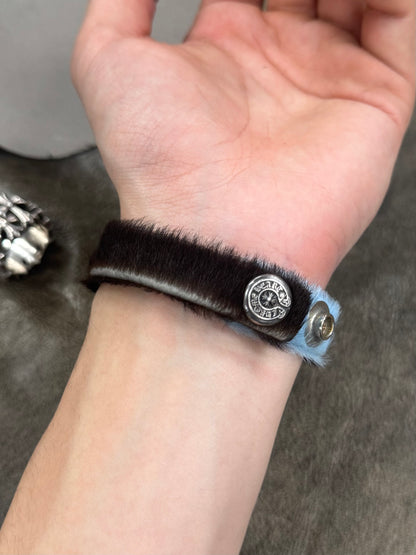 Chrome Hearts Pony-Hair ‘Spike’ 925 Silver Bracelet