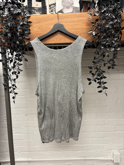 SS2006 Dior by Hedi Slimane Modal/Viscose Grey Sleeveless Tank Top