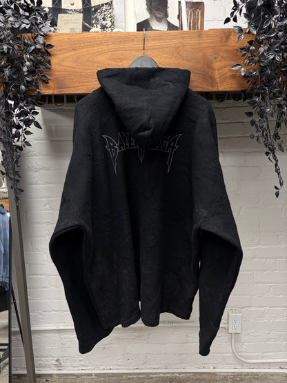 AW2023 Balenciaga ‘Paris Moon/Heavy Metal’ Black Fleece Pullover Hoodie
