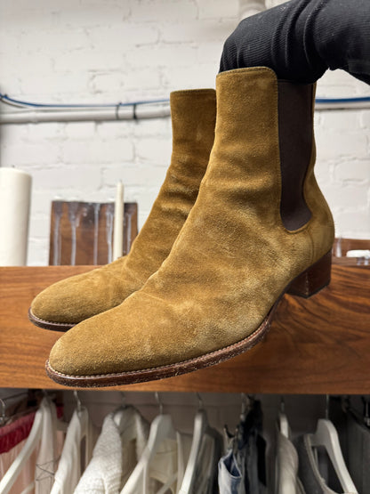Saint Laurent Brown Suede ‘Wyatt’ Boots
