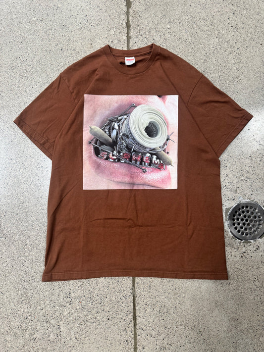 AW2022 Supreme ‘Braces’ Brown Graphic T-Shirt