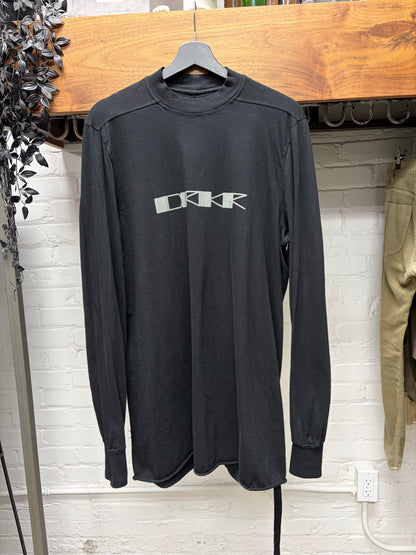 Rick Owens ‘DRKSHDW’ Black Long Sleeve Cotton T-Shirt