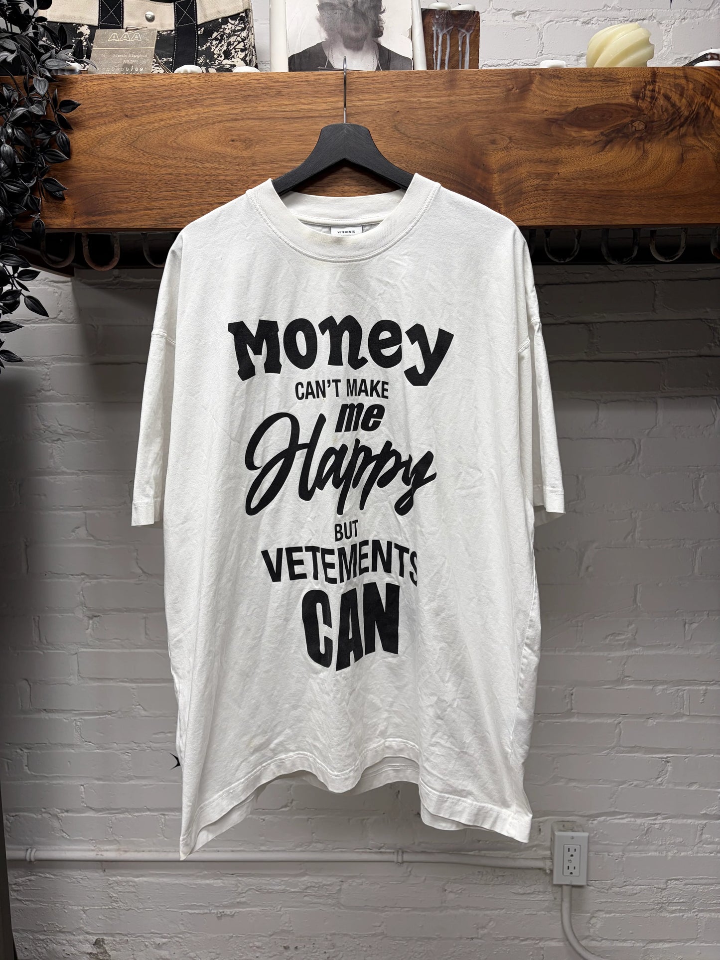 Vetements ‘Materialist’ Oversized White Graphic T-Shirt