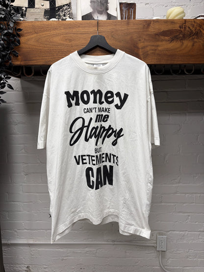 Vetements ‘Materialist’ Oversized White Graphic T-Shirt