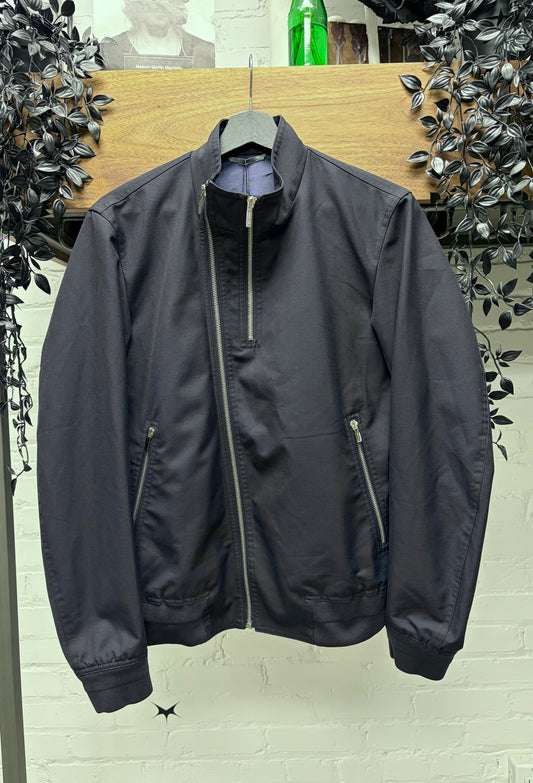 Dior Homme Asymmetric Perfecto Zip Stand Collar Biker-Inspired Jacket