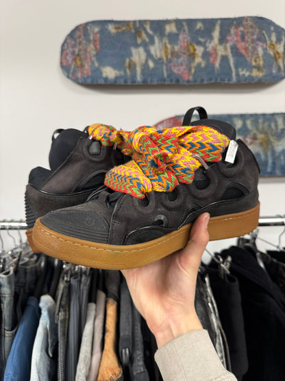 Lanvin Curb Jumbo Lace Low Top Skate Sneakers