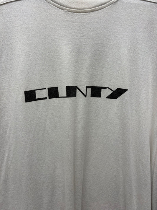 Rick Owens DRKSHDW ‘Cunty’ White Level T-Shirt