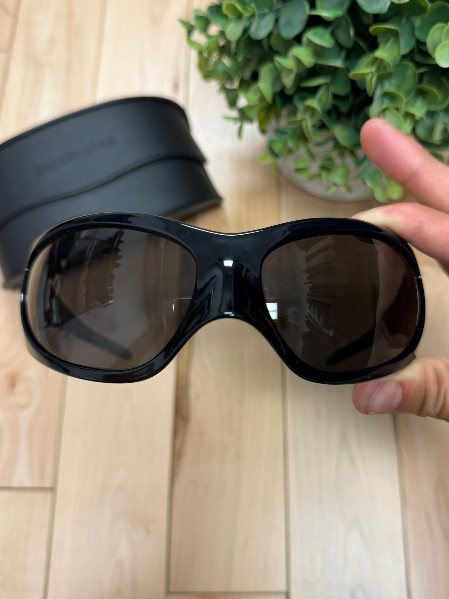 Balenciaga ‘Skin Cat XXL’ Black Mask Sunglasses