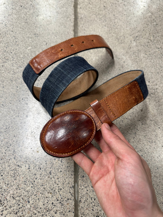 Maison Margiela Denim Layered Leather Belt