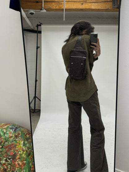 Porter ‘Freesling’ Brown Leather Shoulder Bag