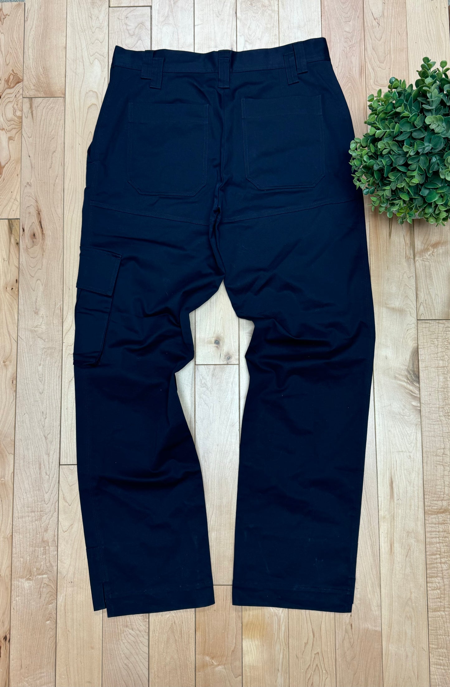 Versace Navy Blue Wide Leg Cargo Pants