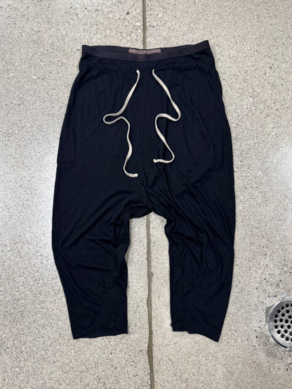 2000s Rick Owens ‘Lillies’ Drop Crotch Cotton ‘Pod’ Shorts