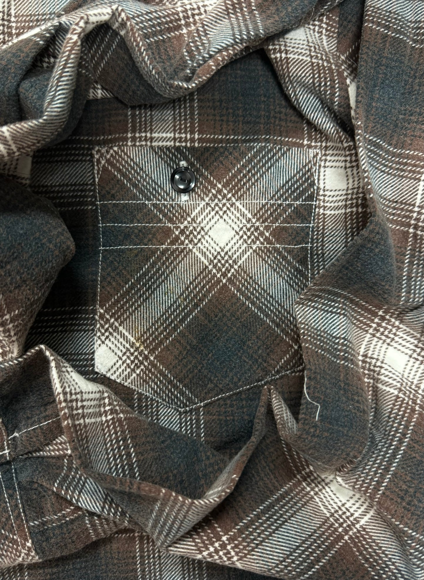 Number (N)ine ‘Shadow Plaid’ Brown/Black Flannel