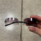 Jil Sander Purple Tinted Rimless Sunglasses