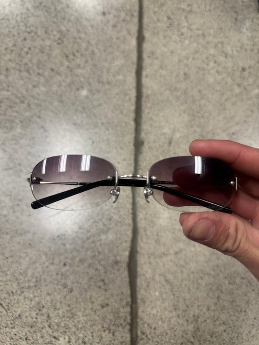 Jil Sander Purple Tinted Rimless Sunglasses