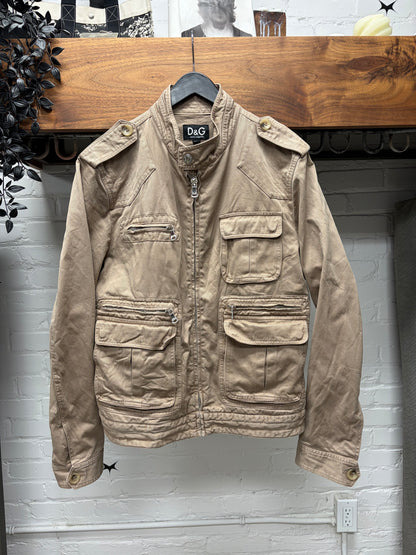 Dolce & Gabbana Military Inspired Heavy Cotton Cargo Jacket