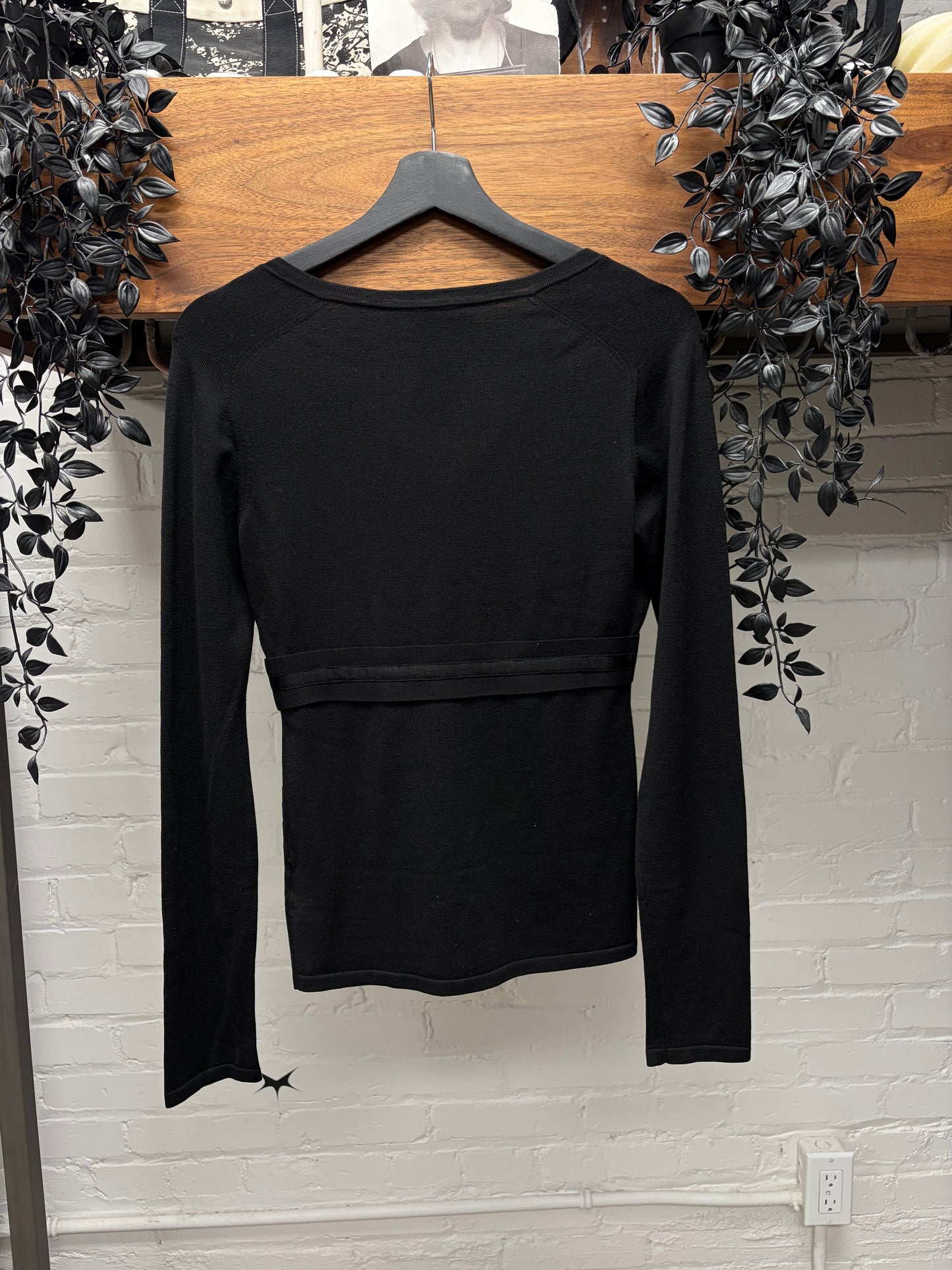 2007 Gucci ‘Horsebit Clasp’ Black Wool V-Neck Sweater