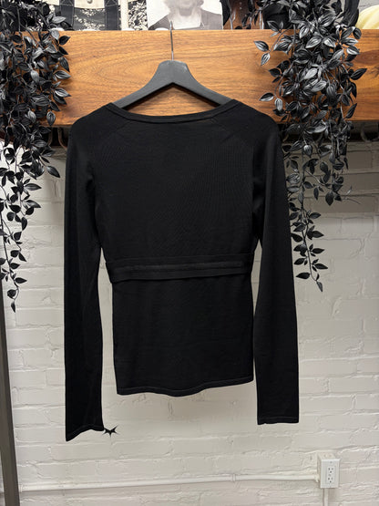 2007 Gucci ‘Horsebit Clasp’ Black Wool V-Neck Sweater