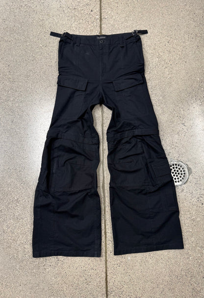 2023 Balenciaga ‘Convertible’ Ripstop Flared Cargo Pants