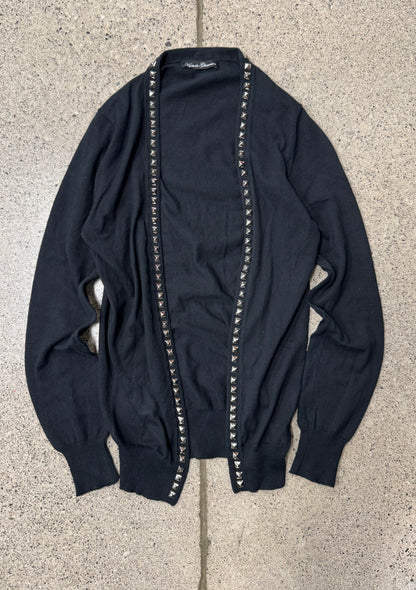 2000s Hysteric Glamour Silver Studded Cardigan