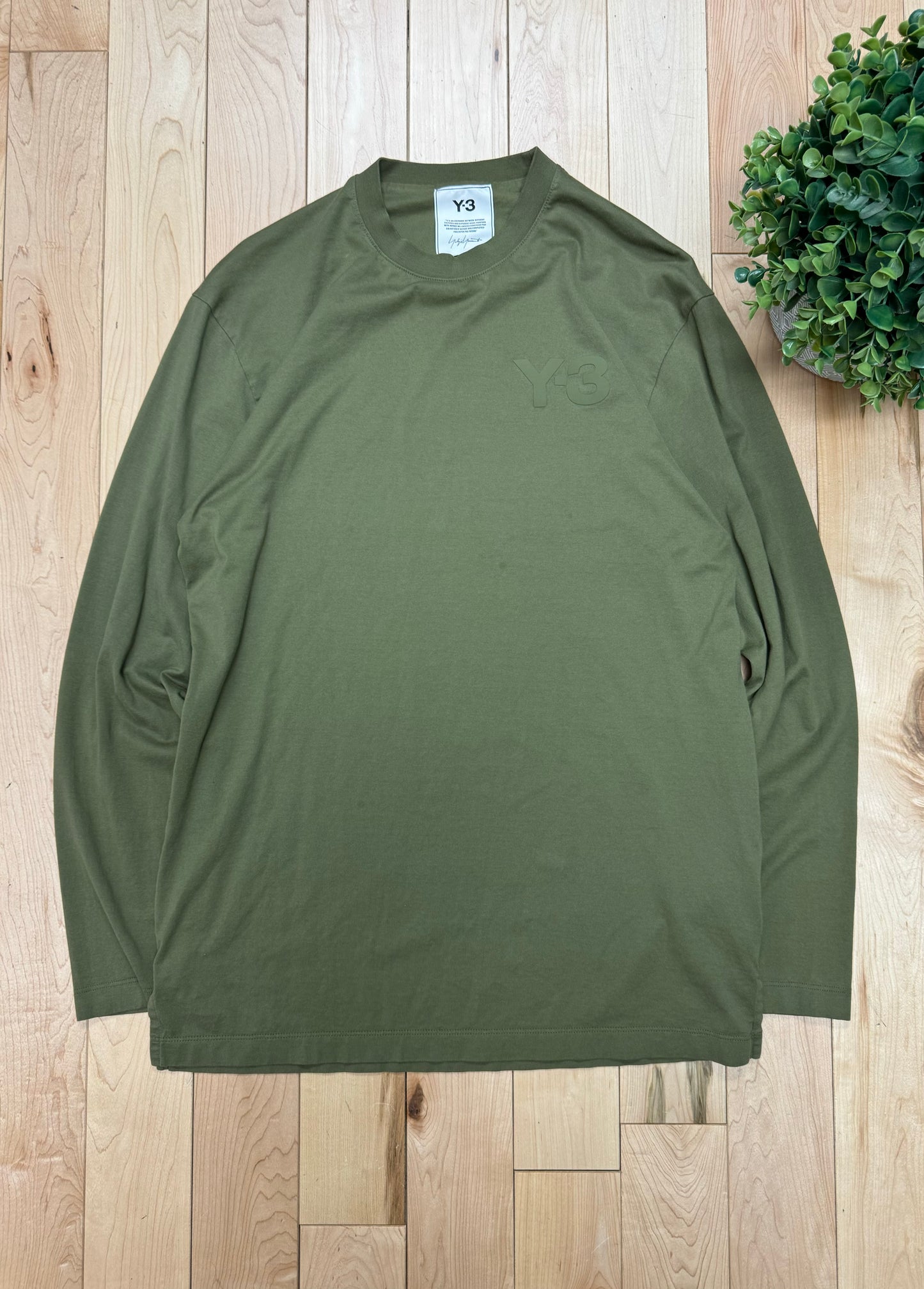 Y-3 Yohji Yamamoto ‘Chest Logo’ Forest Green Long Sleeve