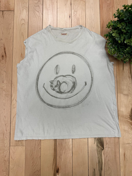 Kapital ‘Smiley Mouse’ Pencil Graphic Tank Top