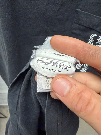 Chrome Hearts ‘Scroll Logo’ Faded Black Graphic T-Shirt