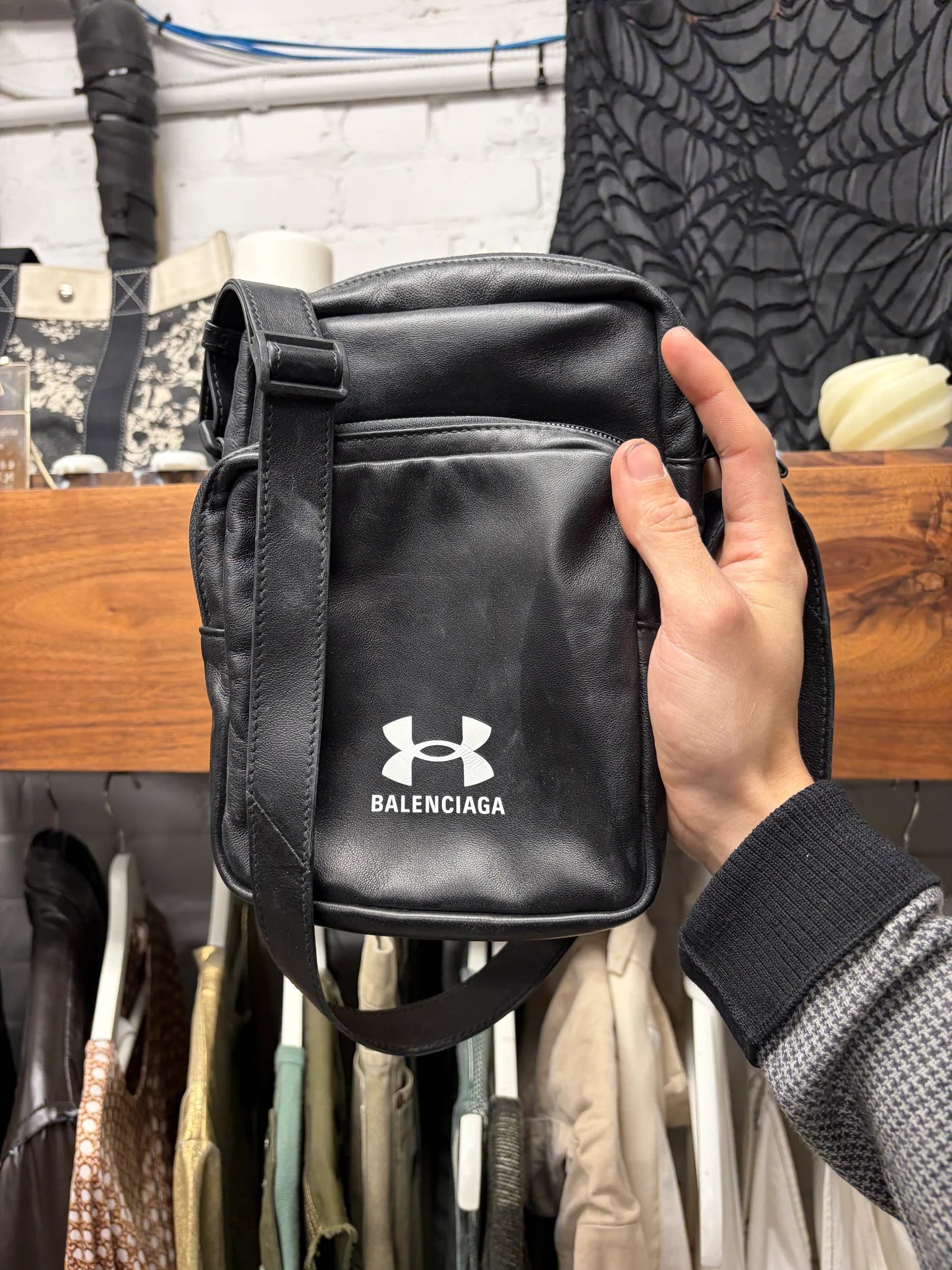 SS2025 Balenciaga x Under Armour Leather Side-Bag