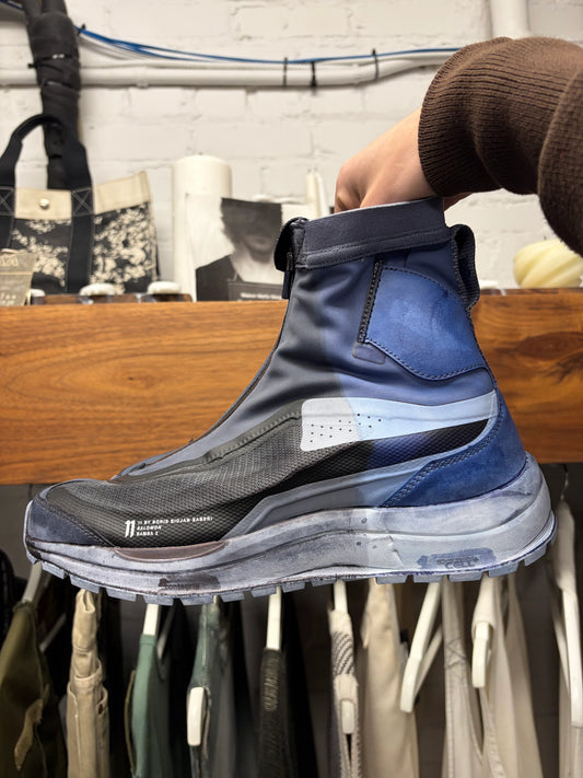 Boris Bidjan Saberi x Salomon ‘Bamba 2’ Dyed Blue High Top Sneakers