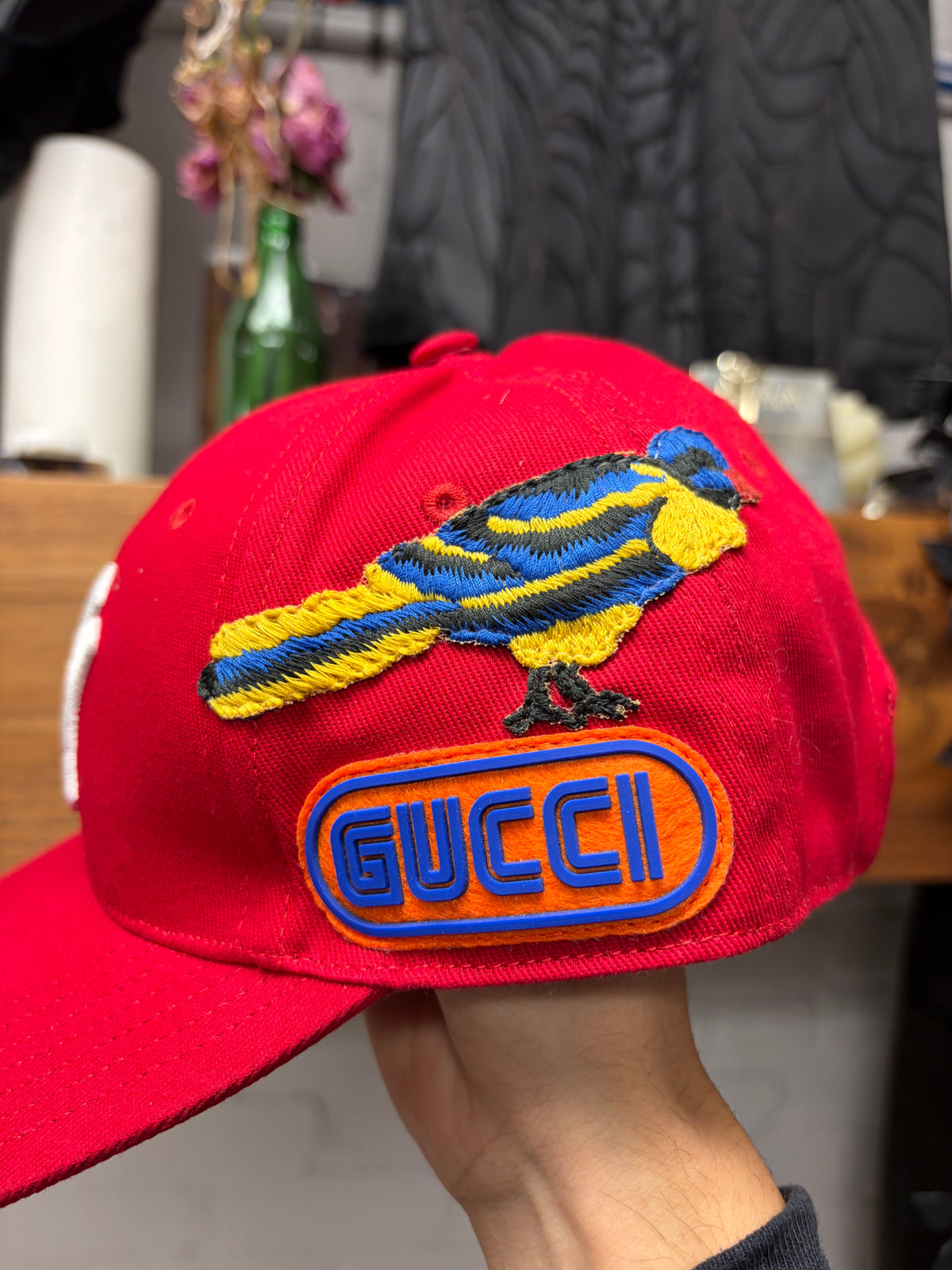 AW2018 Gucci x MLB ‘New York Yankees’ Red Strap-Back Baseball Cap