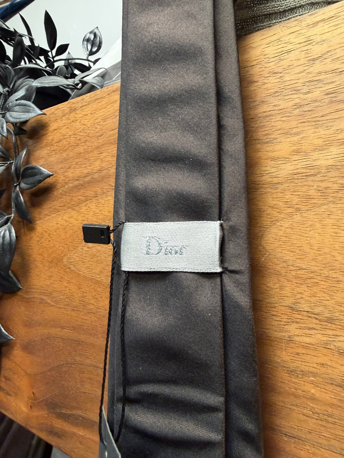 Dior Homme Semi Glossy Brown Silk Skinny Tie