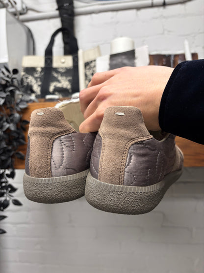 Maison Margiela Taupe Brown ‘G.A.T.’ Suede Low Top Sneakers