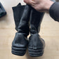 AW2012 Rick Owens Laceless High Tongue Black Leather Geobaskets