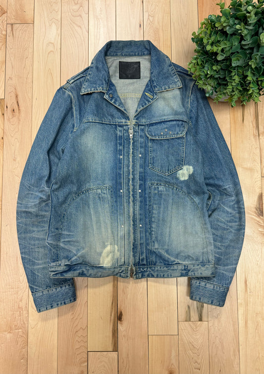 Isamu Katayama Zip Up Light Wash Denim Jacket