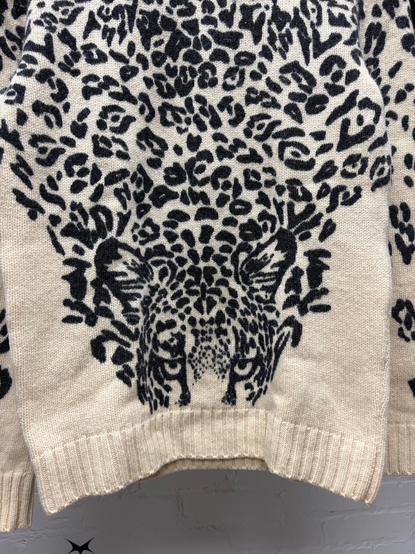 AW2016 Saint Laurent by Hedi Slimane ‘Leopard Print’ Wool Knit Sweater
