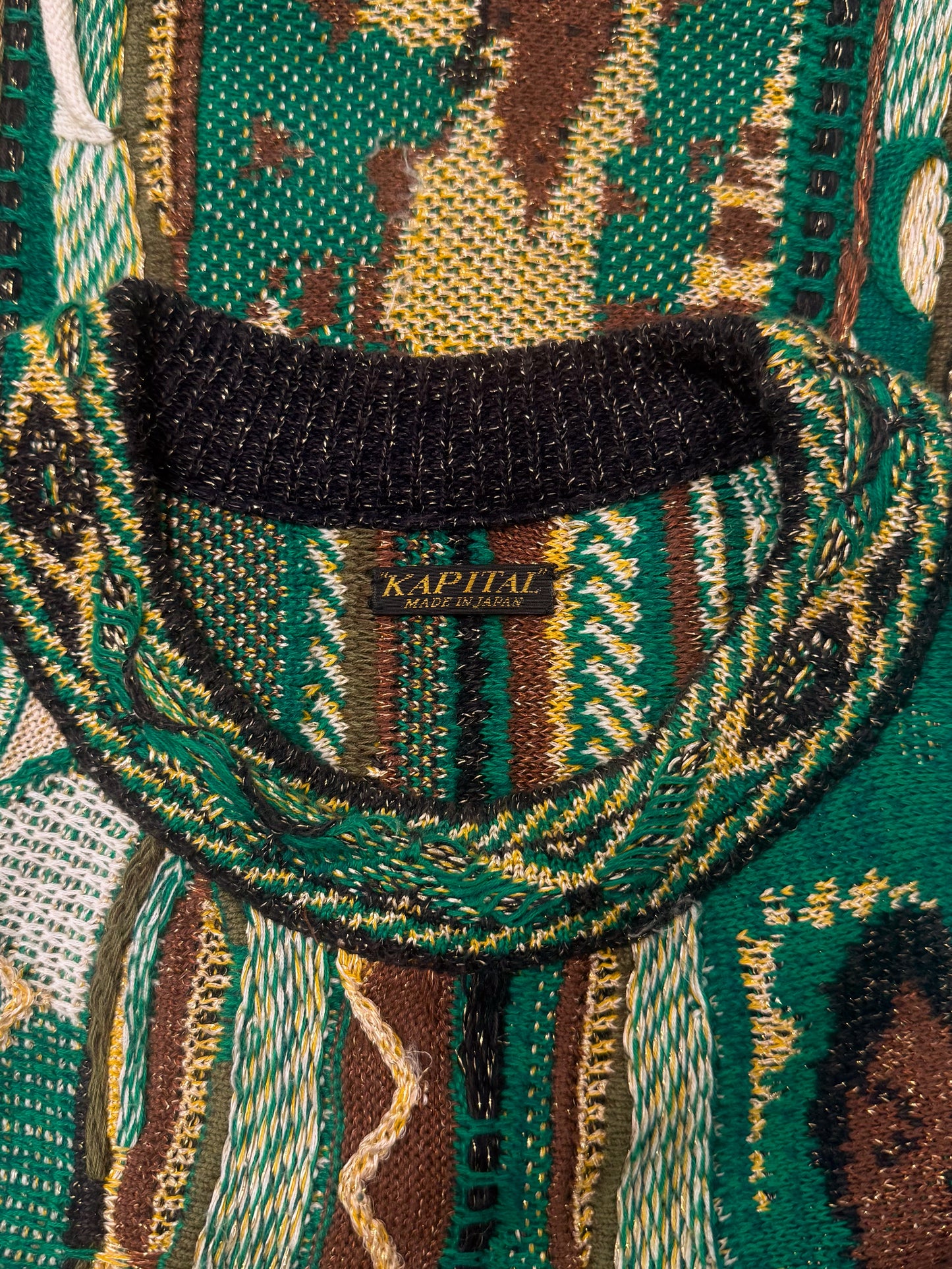 Kapital ‘Coogi’ 7G Gaudy Knit Sweater