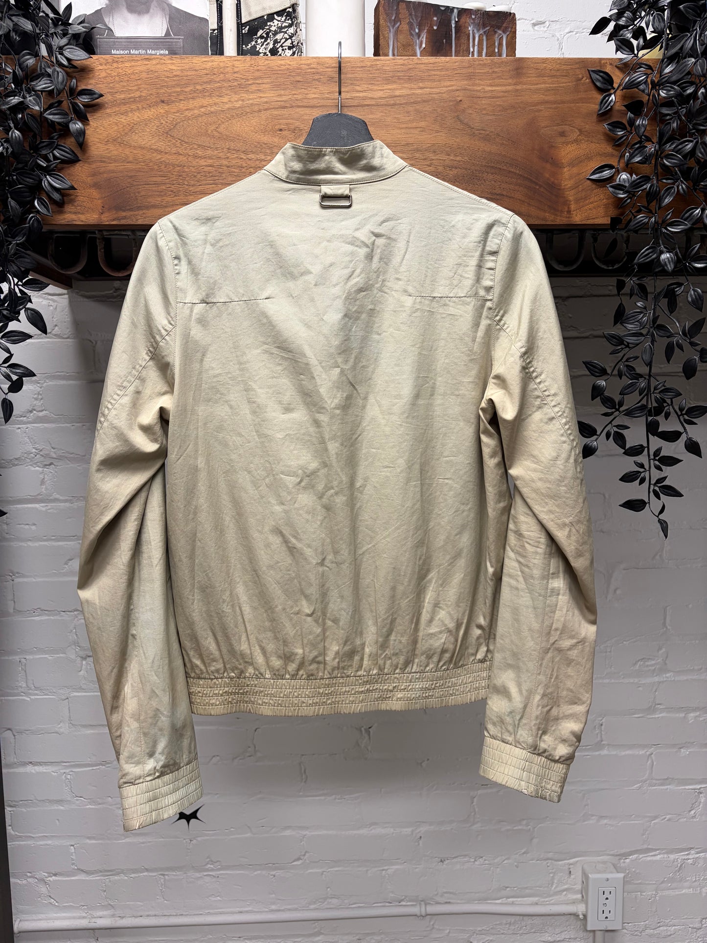 SS2007 Dior Homme by Hedi Slimane ‘We Look Good Together’ Tan Cotton Moto Jacket