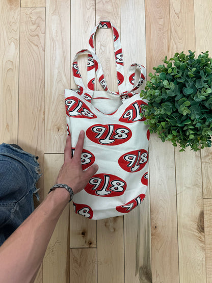 Kapital Mushroom ‘8TB’ Cream/Red Tote Bag