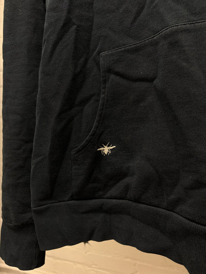 AW2007 Dior Homme by Hedi Slimane ‘Navigate’ Black Bee Embroidered Logo Hoodie