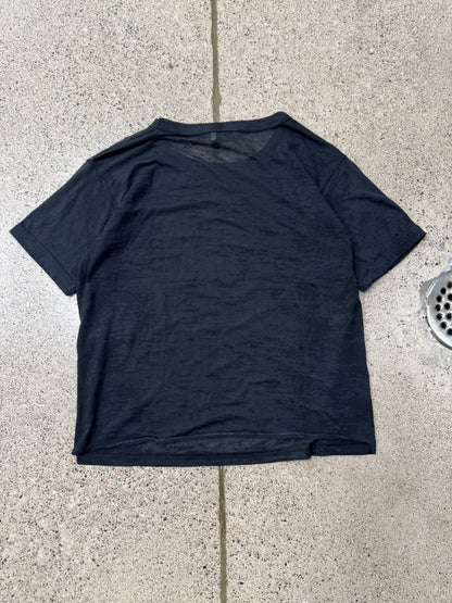 2017 Saint Laurent Semi-Sheer ‘University’ Logo T-Shirt