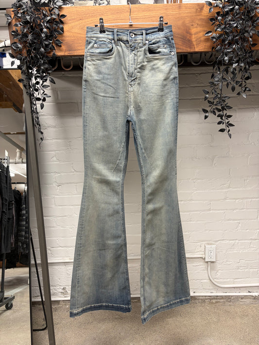 Rick Owens ‘Bolans’ Sky Blue Flared Leg Denim